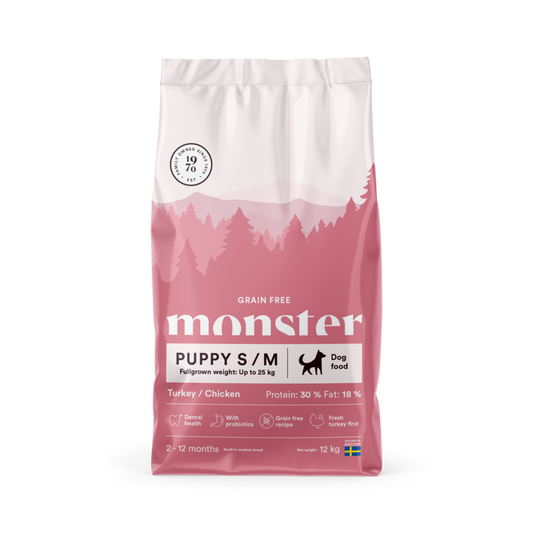 Monster Puppy S/M GF Turkey/Chicken 12kg