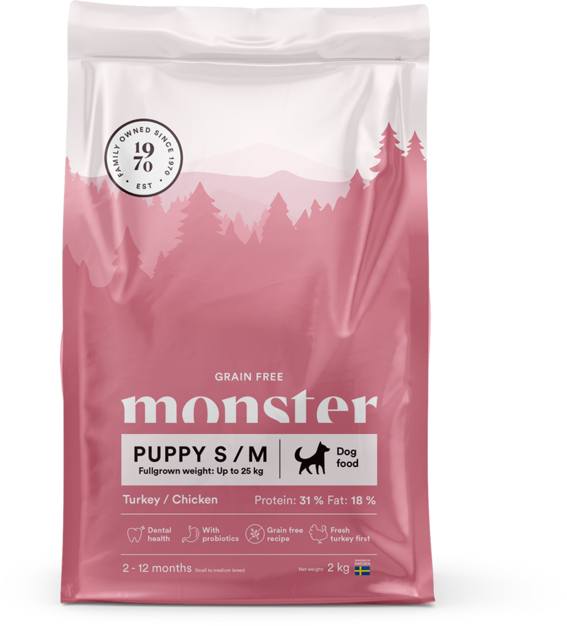 Monster Puppy S/M GF Turkey/Chicken 2kg