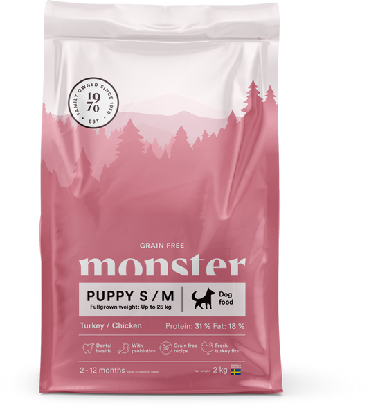 Monster Puppy S/M GF Turkey/Chicken 2kg
