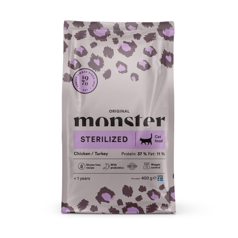 Monster Cat Original Sterilized Chick/Turkey 400gr