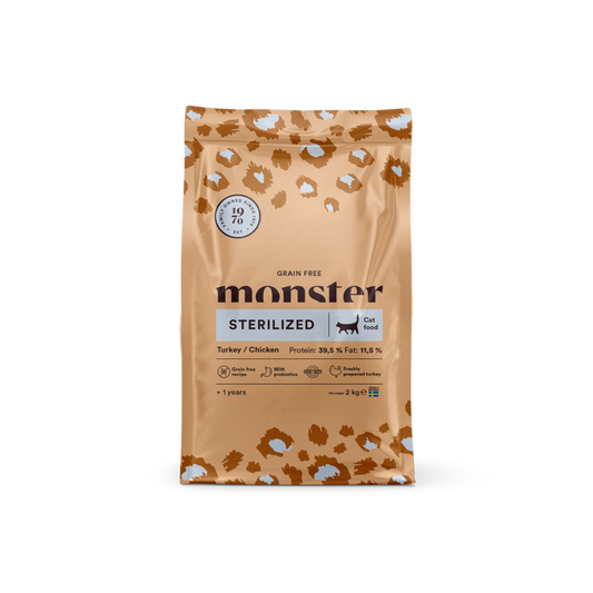 Monster Cat GF Sterilised Turkey/Chick 2kg
