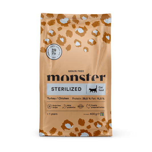 Monster Cat GF Sterilised Turkey/Chick 400gr