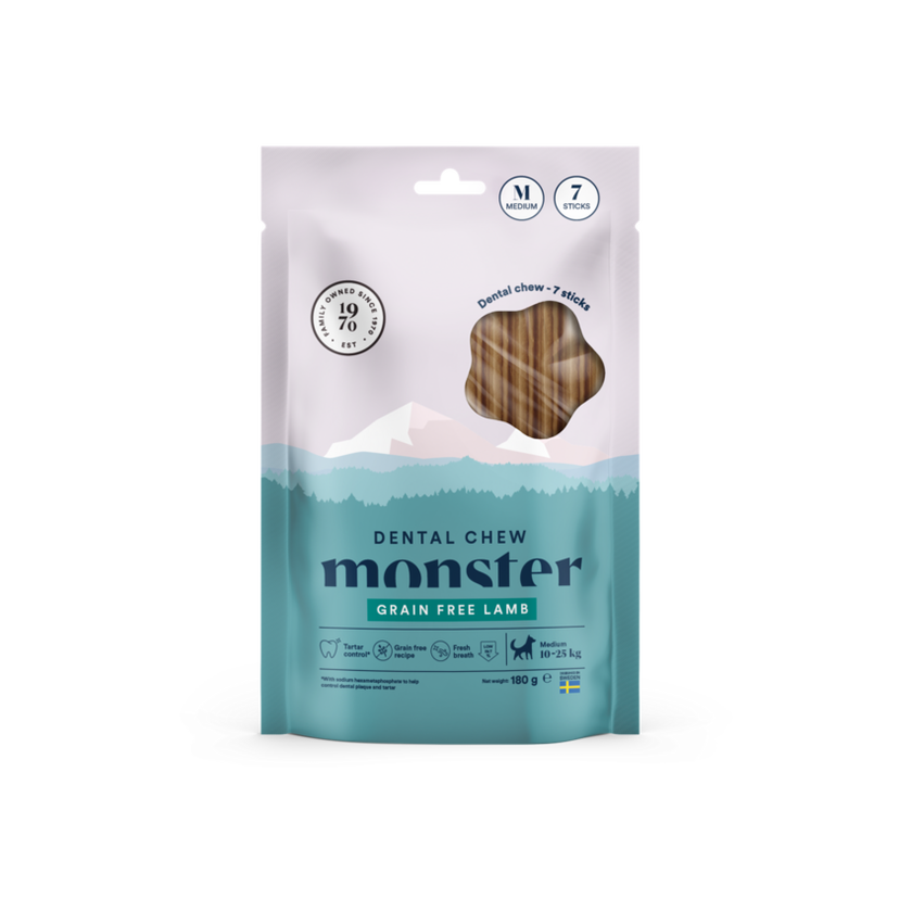 Monster Dog Dental Chew Lamb M Week (7st)