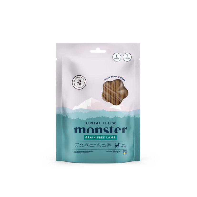 Monster Dog Dental Chew Lamb L Week (7st)