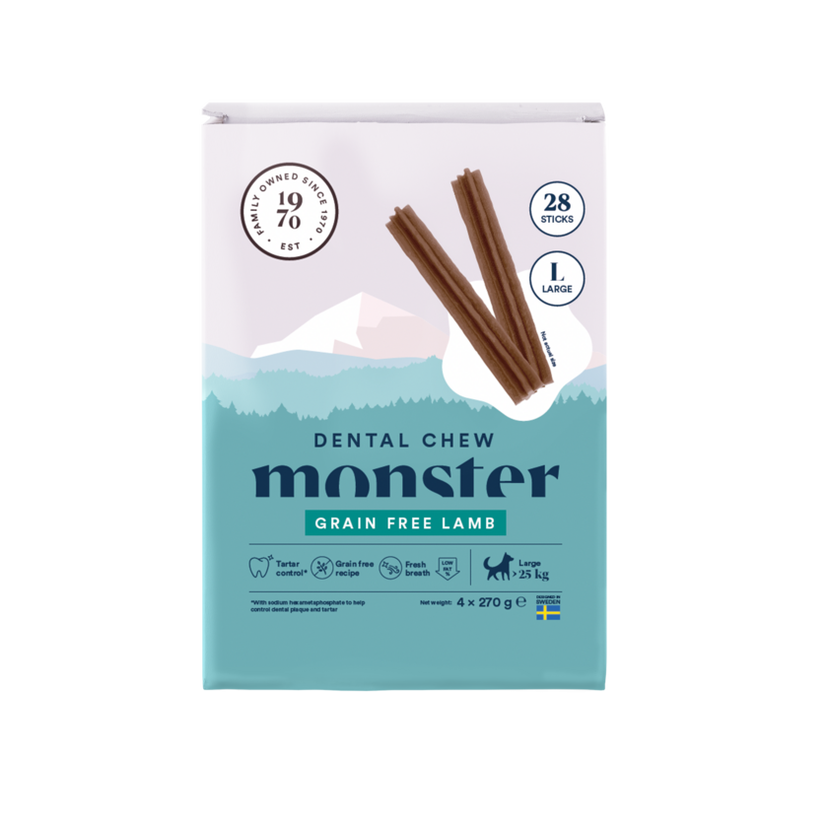 Monster Dental Chew GF Lamb L Month (28st)