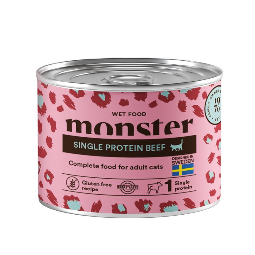 Monster Cat Adult Single Beef Burk 200gr
