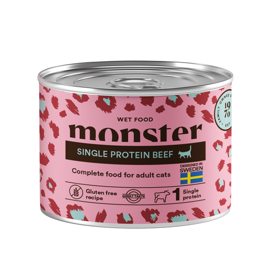 Monster Cat Adult Single Beef Burk 200gr
