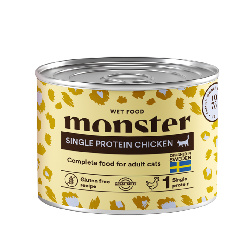 Monster Cat Adult Single Chicken Burk 200gr