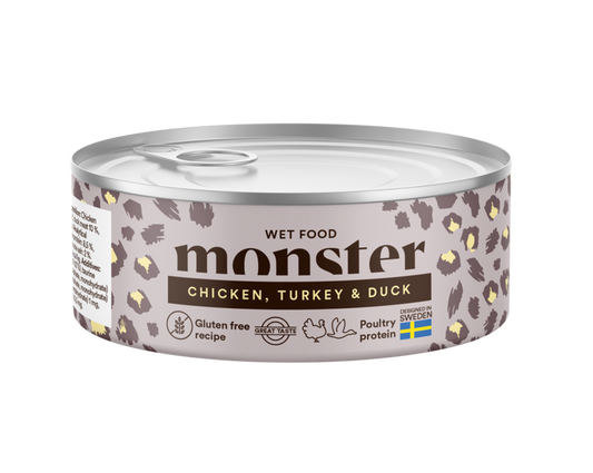 Monster Cat Adult Multi Chicken, Turkey & Duck 100gr