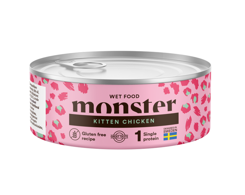 Monster Cat Kitten Chicken Burk 100gr