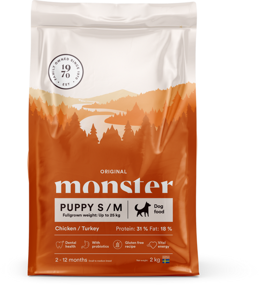 Monster Original Puppy S/M Chicken/Turkey 2kg
