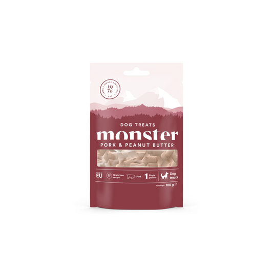 Monster Dog Treats Baked Pork/Peanut 100gr