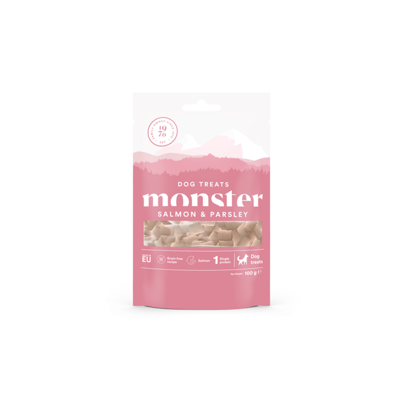 Monster Dog Treats Baked Salmon & Parsley 100gr