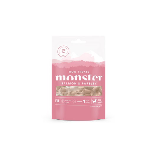 Monster Dog Treats Baked Salmon & Parsley 100gr