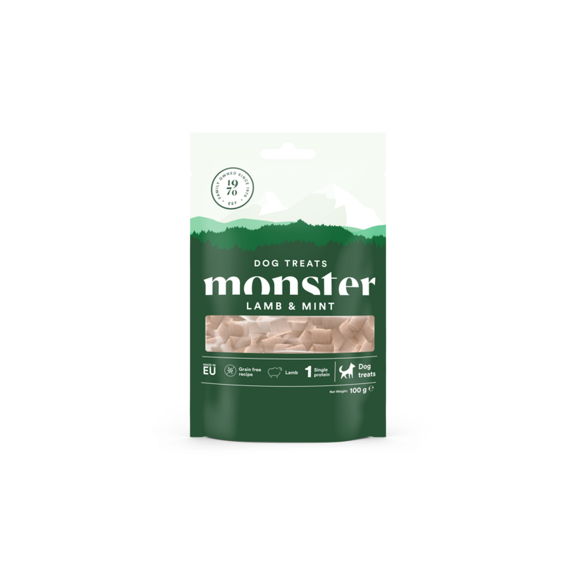 Monster Dog Treats Baked Lamb & Mint 100gr