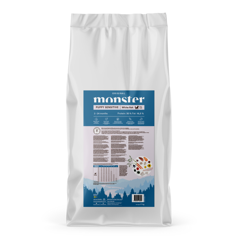 Monster Original Puppy Sens. White Fish 17kg