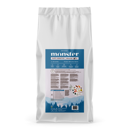 Monster Original Puppy Sens. White Fish 17kg