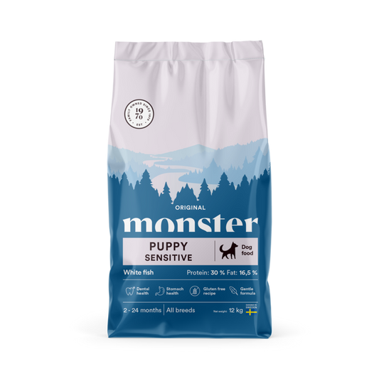 Monster Original Puppy Sens. White Fish 12kg