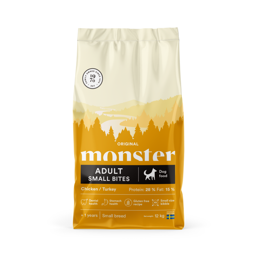 Monster Original Adult Small Bites Ch/Turk 12kg