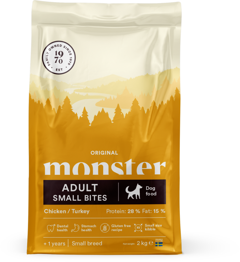 Monster Original Adult Small Bites Ch/Turk 2kg