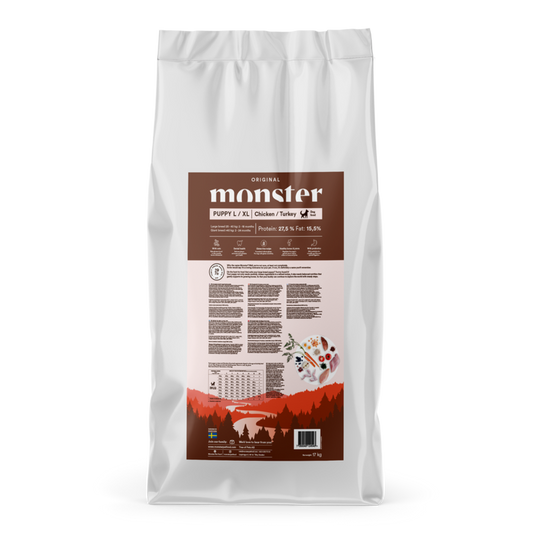 Monster Original Puppy L/XL Chicken/Turkey 17kg
