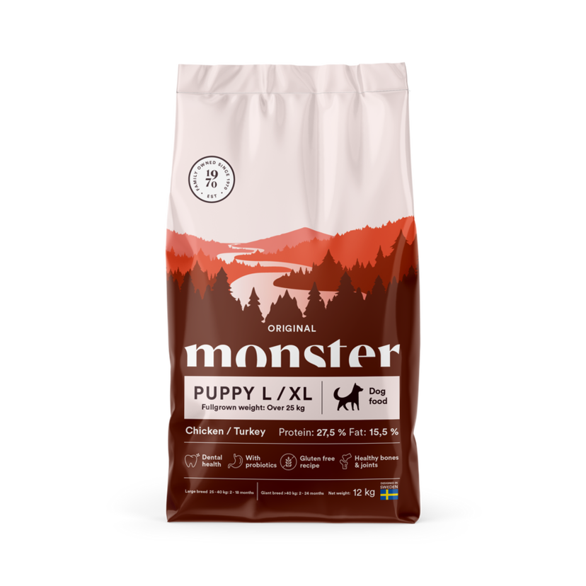 Monster Original Puppy L/XL Chicken/Turkey 12kg