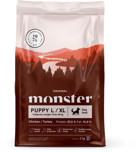 Monster Original Puppy L/XL Chicken/Turkey 2kg