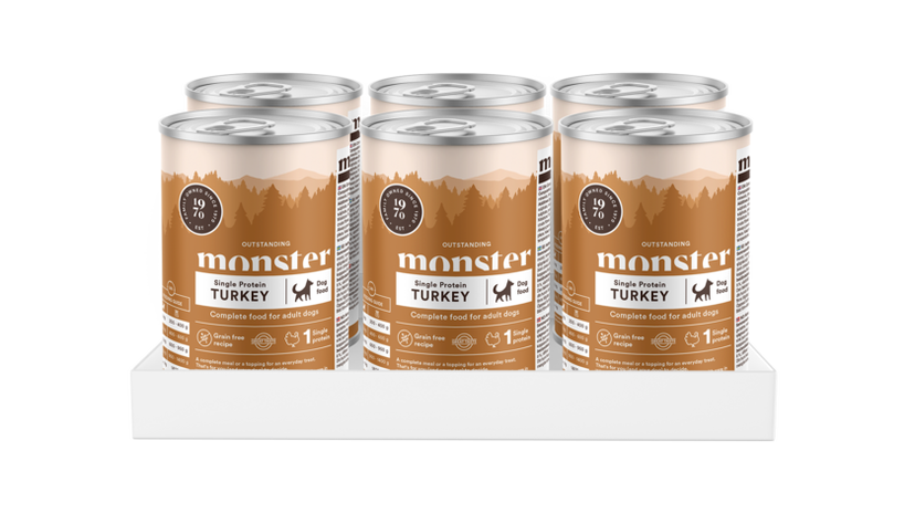 Monster Dog Adult Single Turkey Burk 400gr