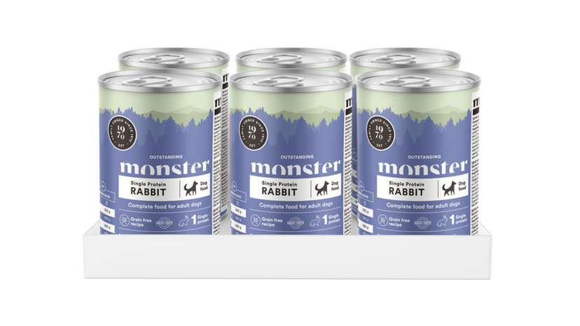 Monster Dog Adult Single Rabbit Burk 400gr