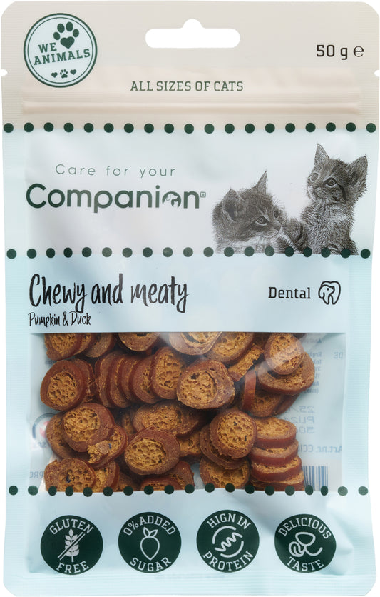 Companion Cat chewy & meaty snack  med anka och pumpa