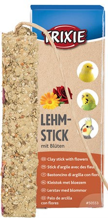 Ler/mineralstav med blomster, 2 st./250 g