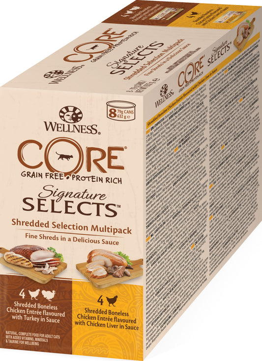 CORE Sig.Selects Shredded Selection Multipack, 8 x 79g