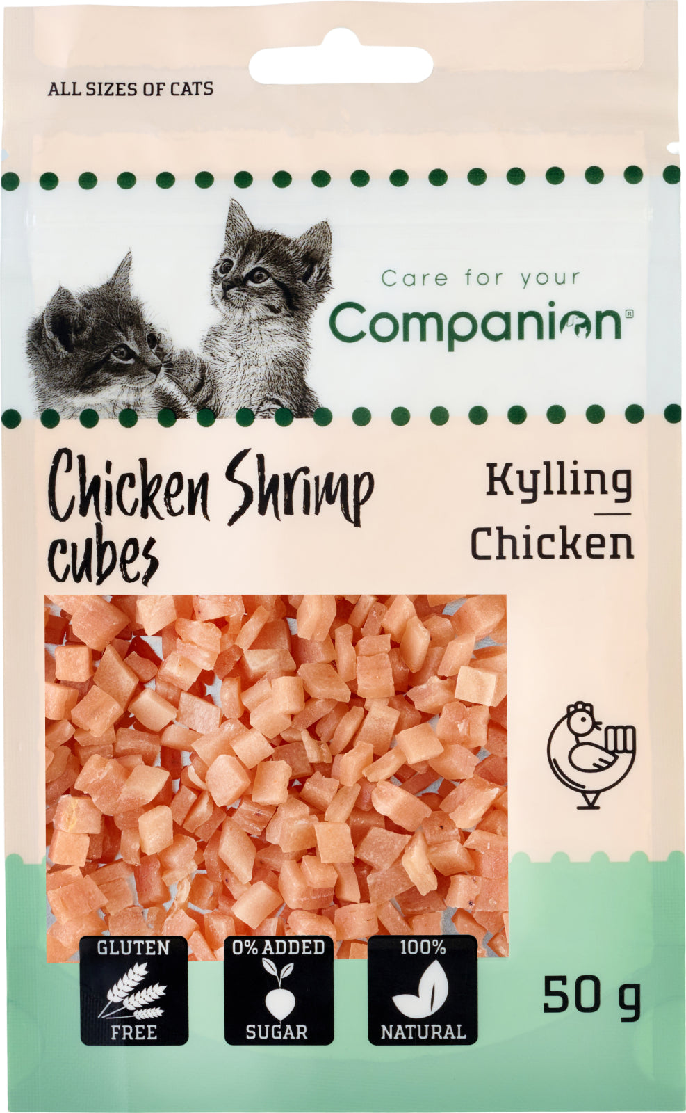 Companion Cat Chicken Shrimp Cubes kyckling