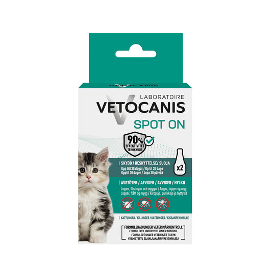 Anti-parasit Spot On Kattunge Vetocanis 2x0,60ml