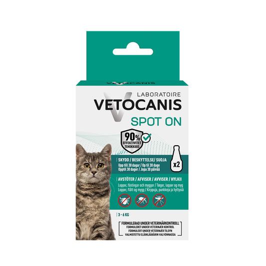Anti-parasit Spot On Katt Vetocanis 2x,1,2ml