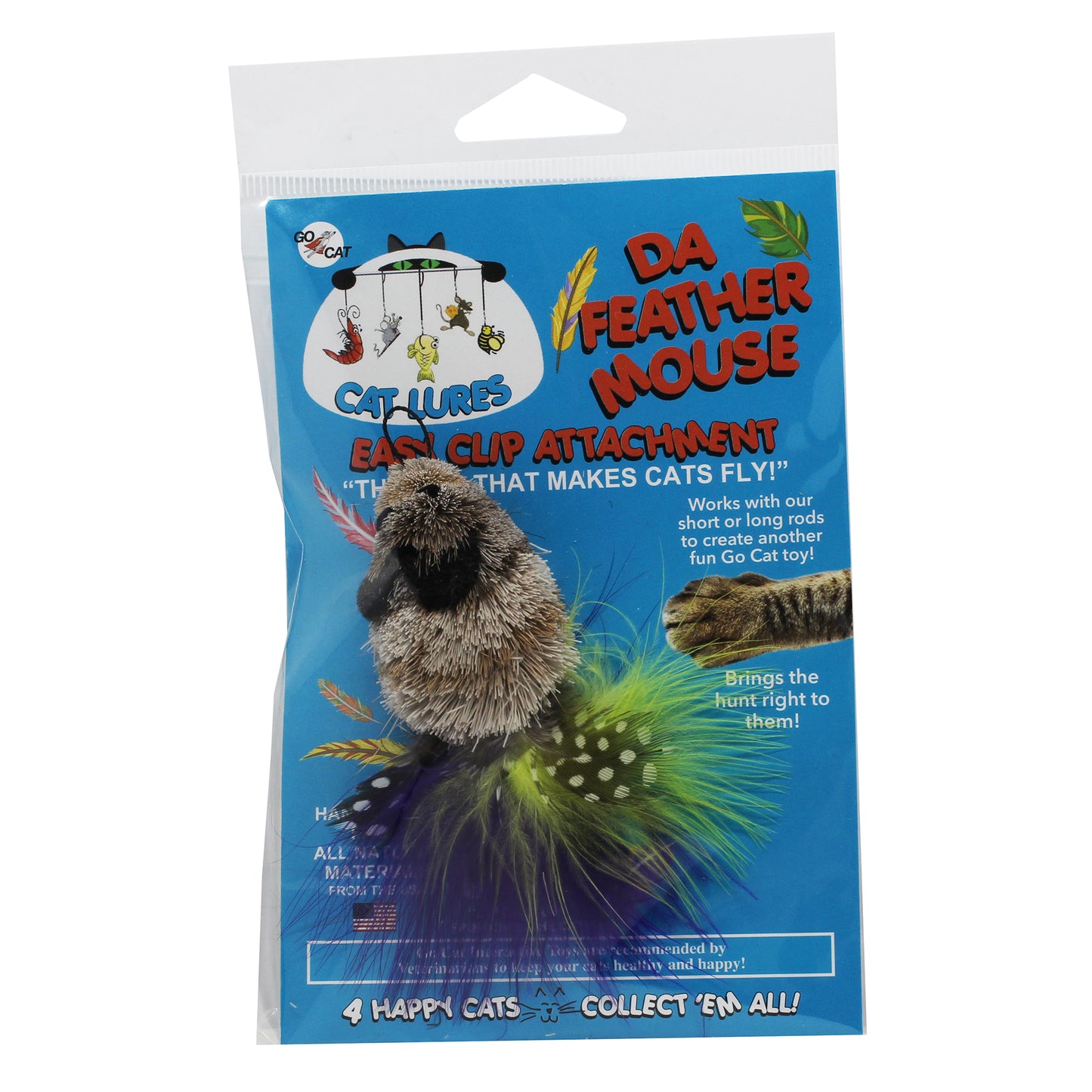 Kattleksak Da Bird Feather Mouse