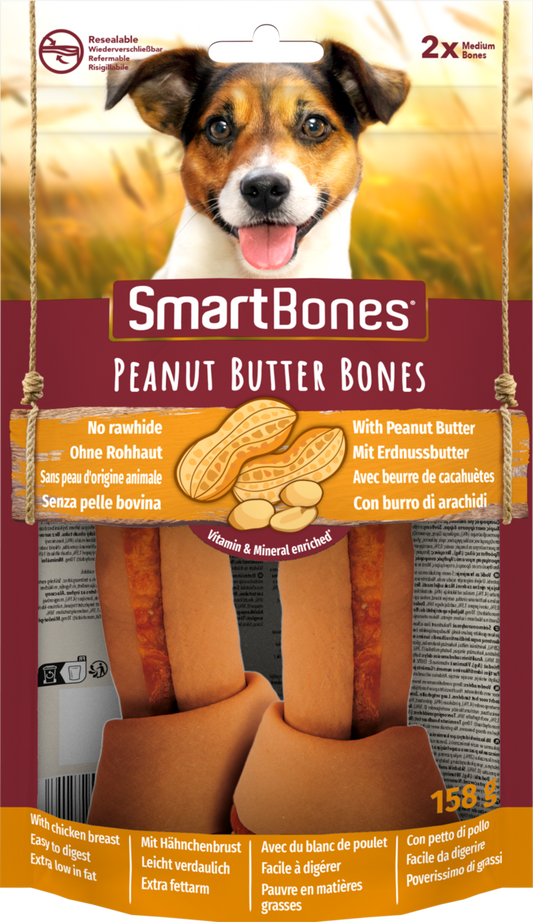 SmartBones Peanut Butter Medium 2 Pk