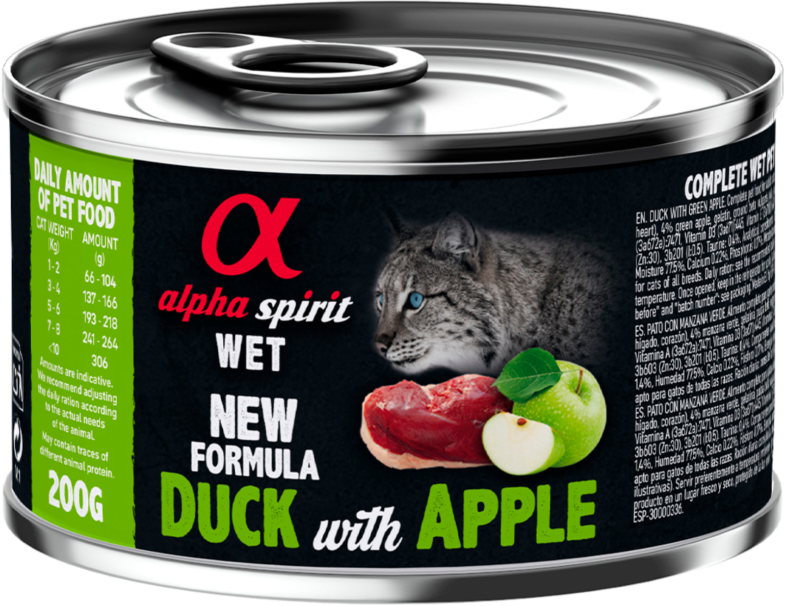 AlphaSpirit Cat Duck with green apple (anka med grnt pple)