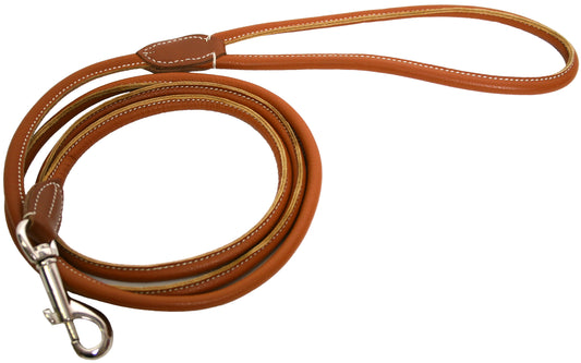 Läderkoppel runtsytt Brunt 6mm/180cm