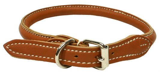 Halsband mjukt rundsytt Brunt 10mm/50cm
