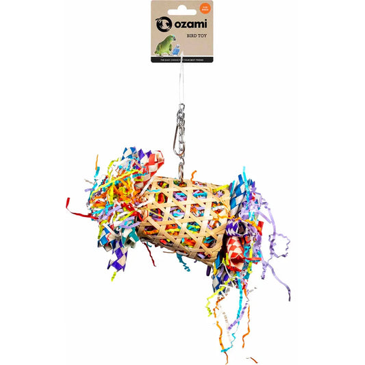 Ozami Bird Toy Bamboo Basket Medium 26x19cm