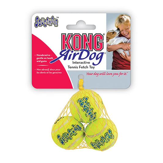 Kong Airdog Squeakair Tennisboll 3pack Xs 4cm