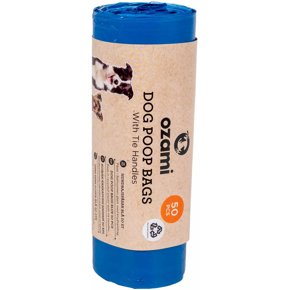 Ozami Bajspåsar med handtag Blå 130x340mm(50st)