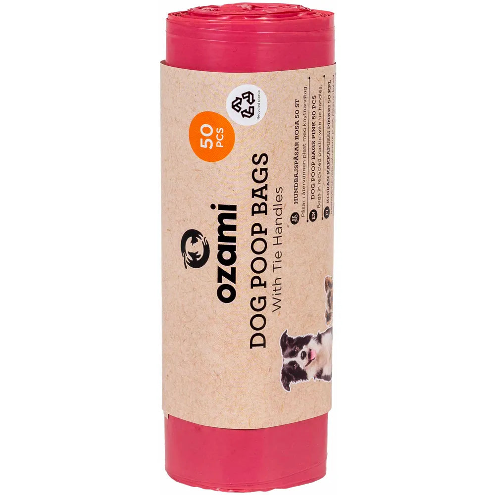 Ozami Bajspåsar med handtag Rosa 130x340mm(50st)