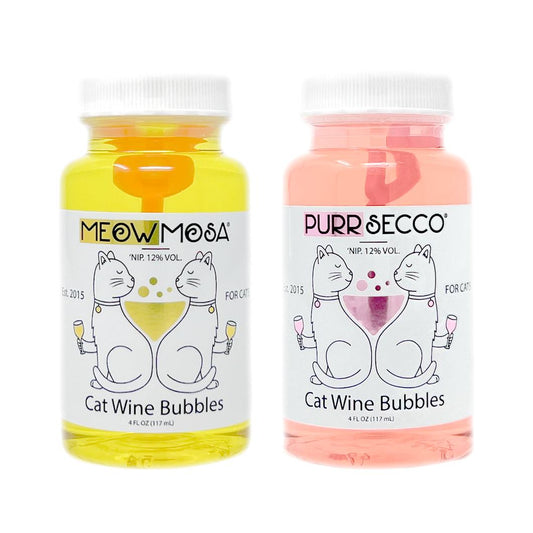 Såpbubblor Purrsecco kattsäkra vinbubblor med giftfria kattmyntabubblor för katter 118ml