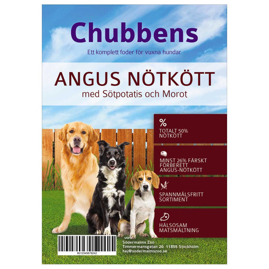 Chubbens Angus Nötkött med Sötpotatis och Morot