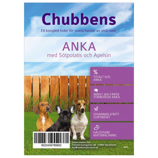 Chubbens Anka med Sötpotatis och Apelsin