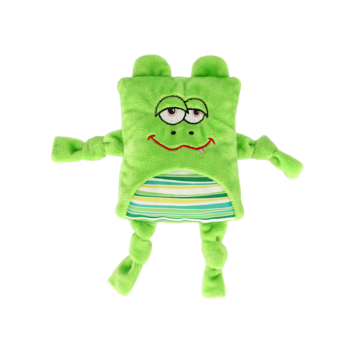 Hundleksak Frogge Plutt Grön M 20cm