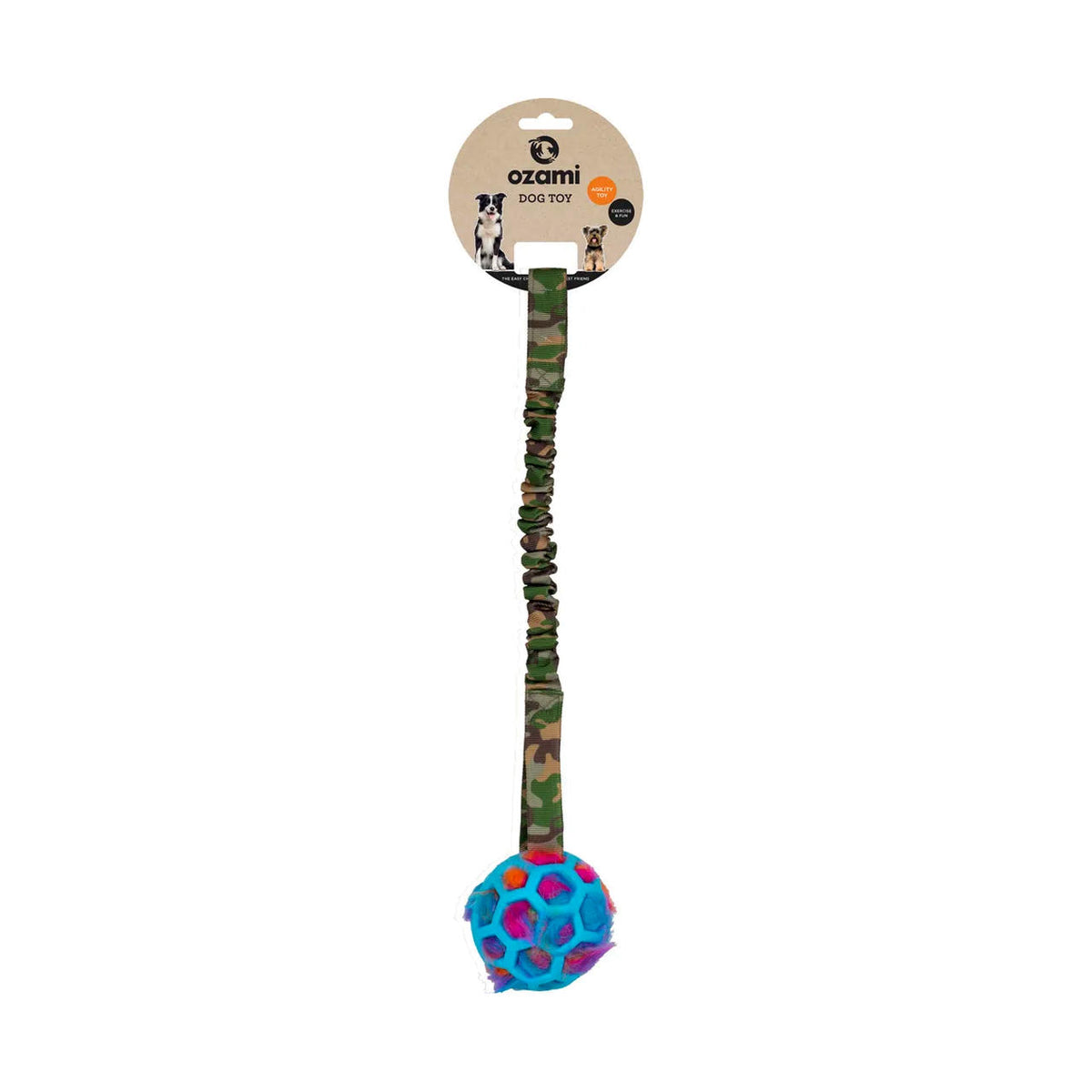 Ozami Play-n-tug Ball With With Crinklegreen Cammo 50cm