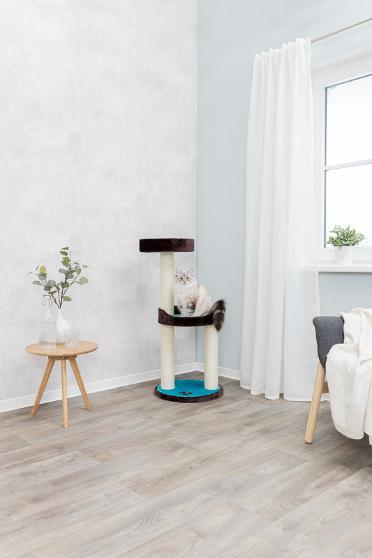 Klöspelare Lugo, 103cm, brun/akvamarin